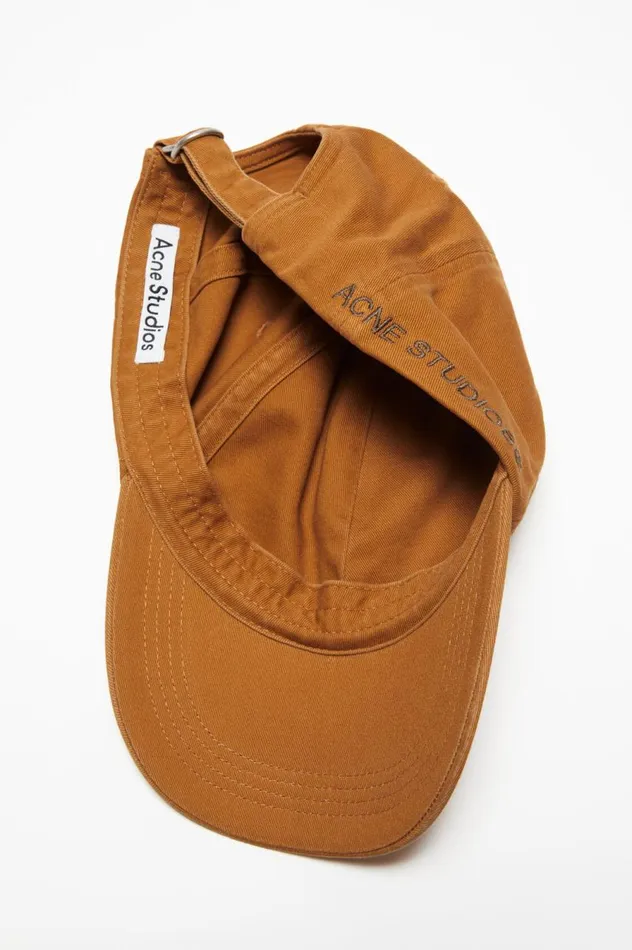Acne Studios Twill Cap Toffee Brown Men Hats