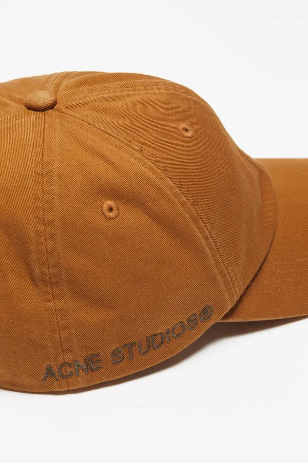 Acne Studios Twill Cap Toffee Brown Men Hats