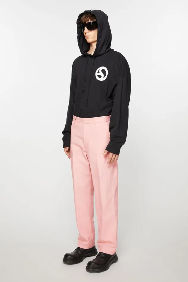 Acne Studios Twill Cottonblend Trousers Pale Pink Men Trousers