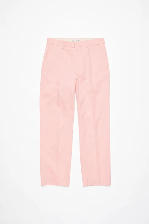 Acne Studios Twill Cottonblend Trousers Pale Pink Men Trousers