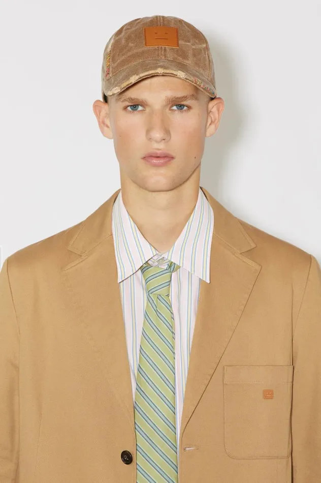 Acne Studios Twill Cotton Tailored Jacket Camel Brown Men Outerwear