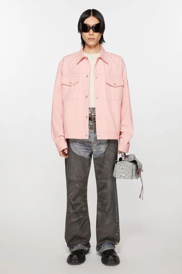 Acne Studios Twill Jacket Pale Pink Men Outerwear