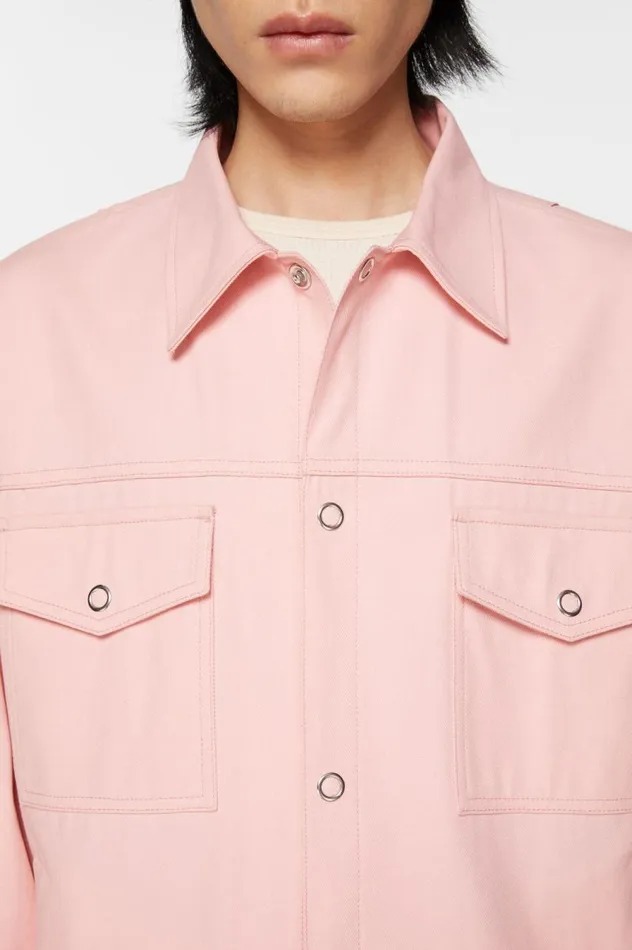 Acne Studios Twill Jacket Pale Pink Men Outerwear