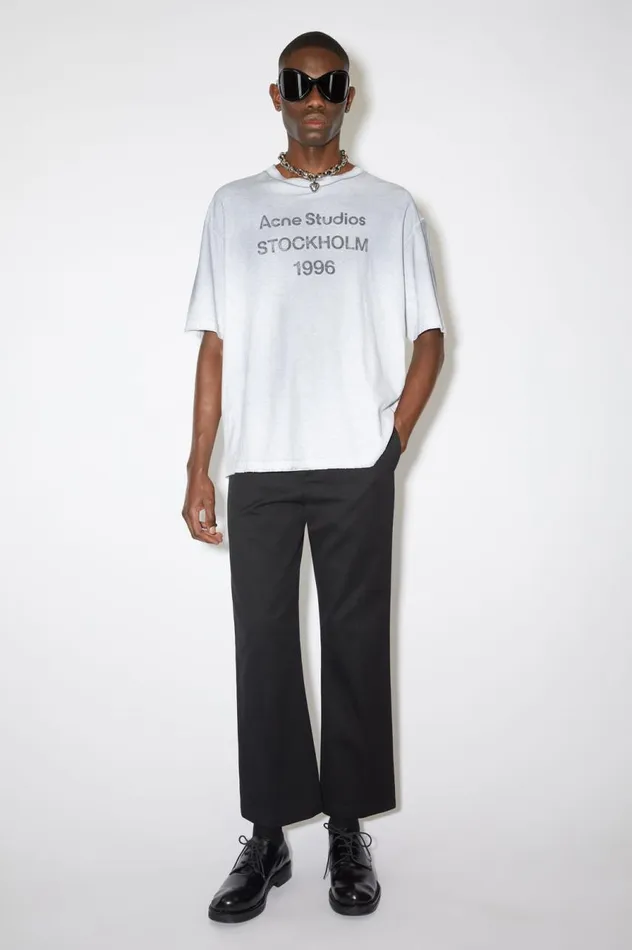 Acne Studios Twill Trousers Black Men Trousers