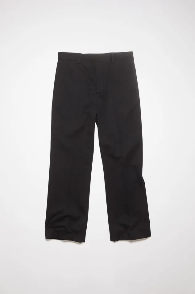 Acne Studios Twill Trousers Black Men Trousers