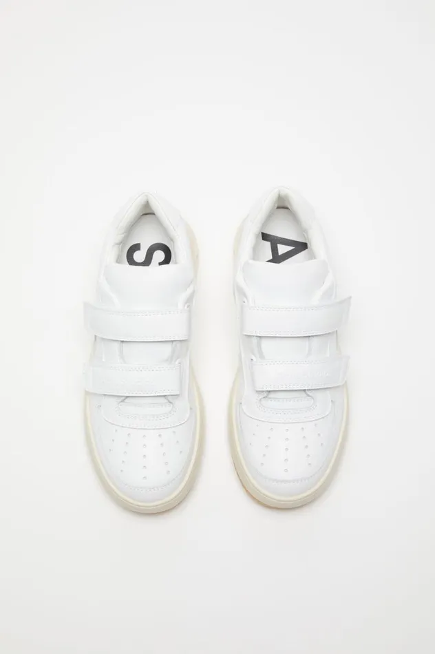 Acne Studios Velcro Strap Sneakers Optic Whiteecru Women Face Collection