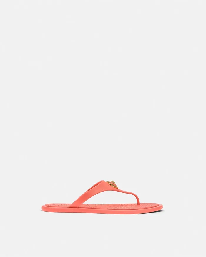 Alia Women Versace Alia Flat Rubber Sandals Coral