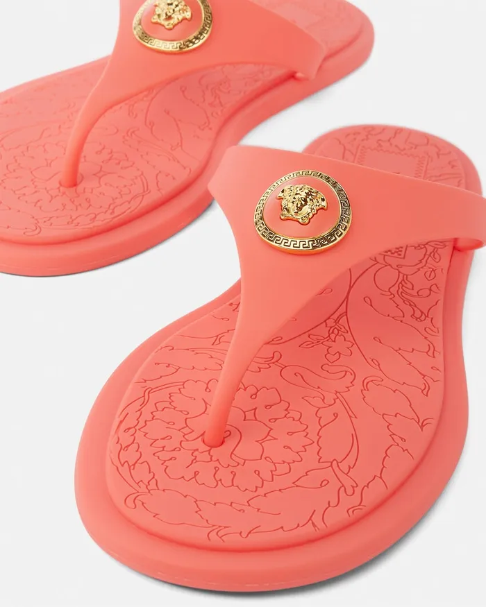 Alia Women Versace Alia Flat Rubber Sandals Coral
