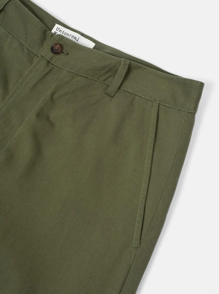Aston Pant In Light Olive Twill Men Universal Works Suiting