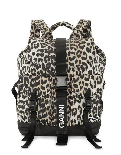 BagsClothing GANNI Leopard Print Leopard Tech Backpack Leopard