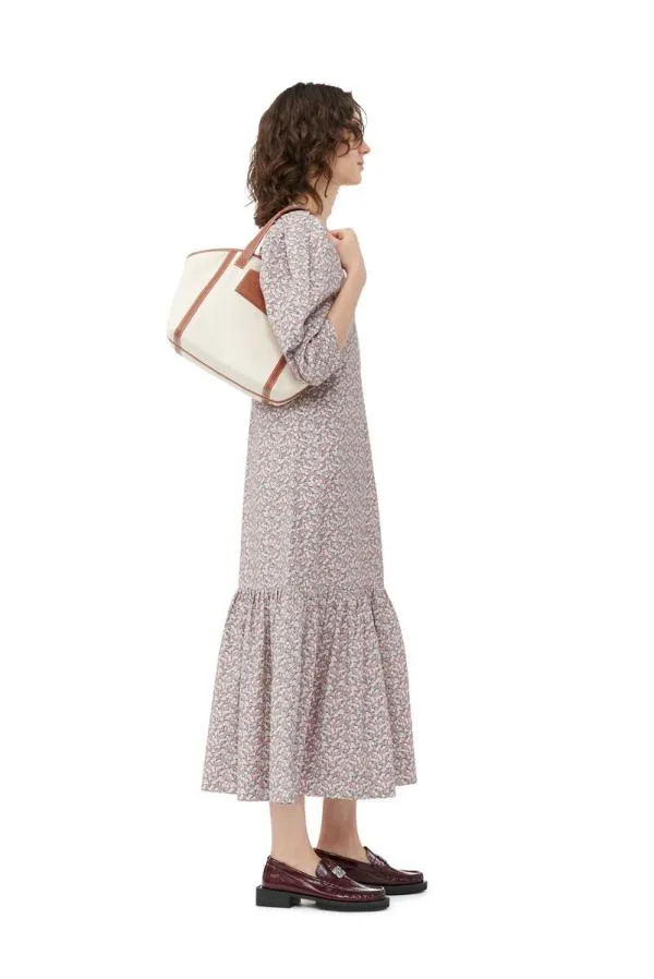 Bags GANNI Shoulder White Small Banner Tote Bag Egret