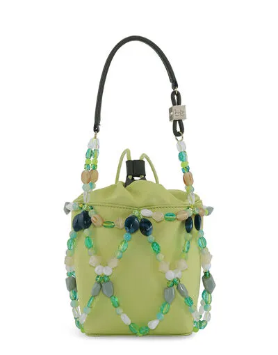 Bags GANNI Top Handle Bucket Beads Bag Tender Shoots