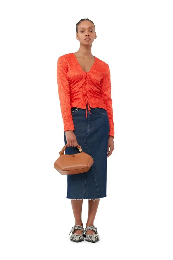 Bags GANNI Top Handle Caramel Small Bou Bag Caramel Caf