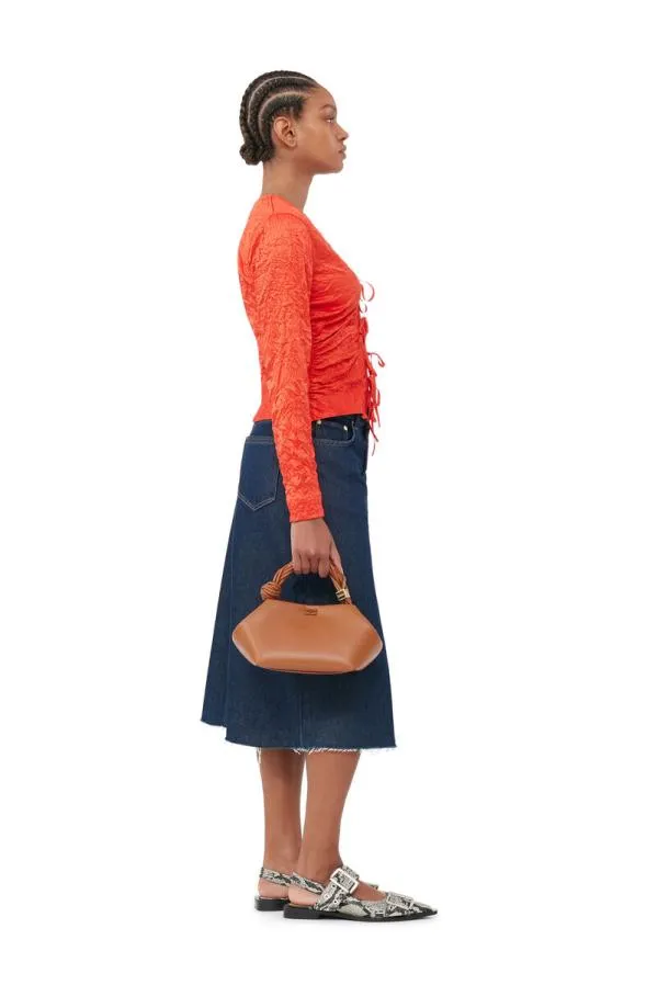 Bags GANNI Top Handle Caramel Small Bou Bag Caramel Caf