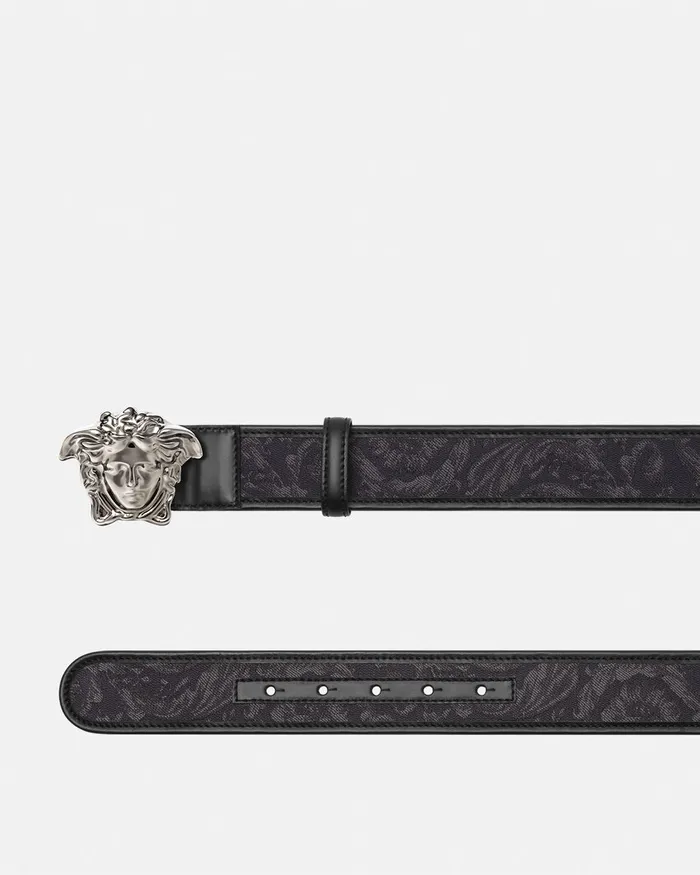 Belts Men Versace Barocco La Medusa Belt 4 Cm Blackprint