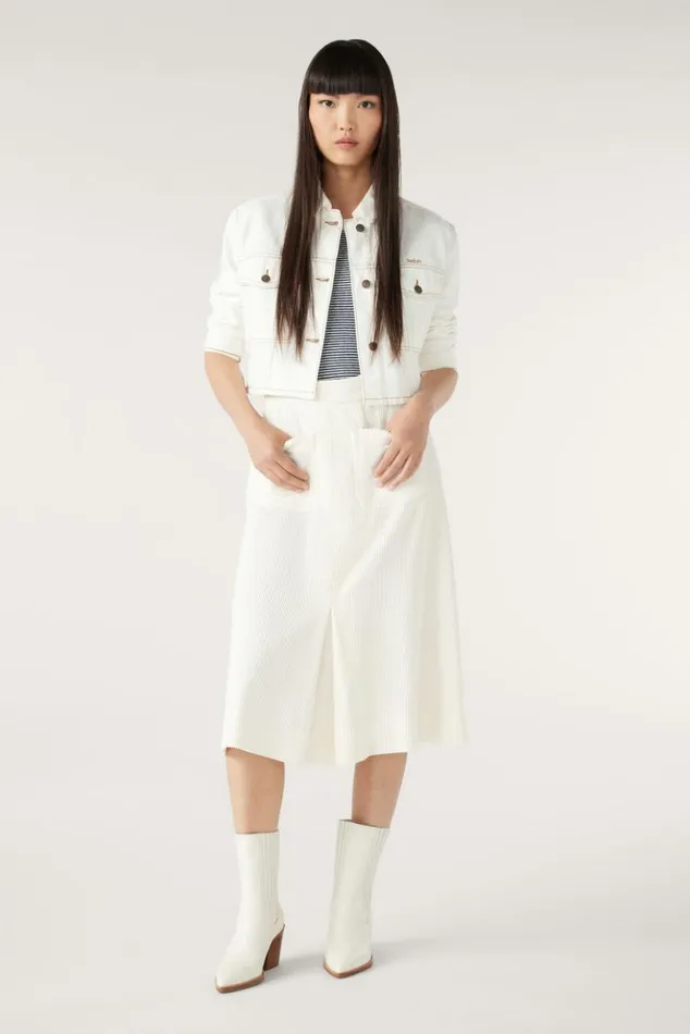 BenchCorduroy Midi Skirt Clothing Baandsh Skirts and Shorts