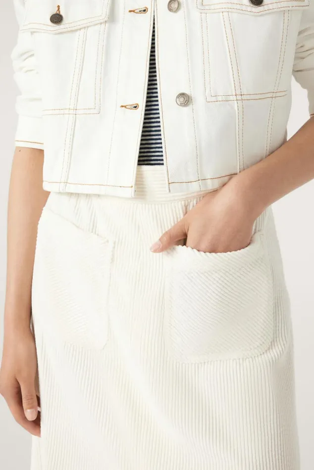 BenchCorduroy Midi Skirt Clothing Baandsh Skirts and Shorts