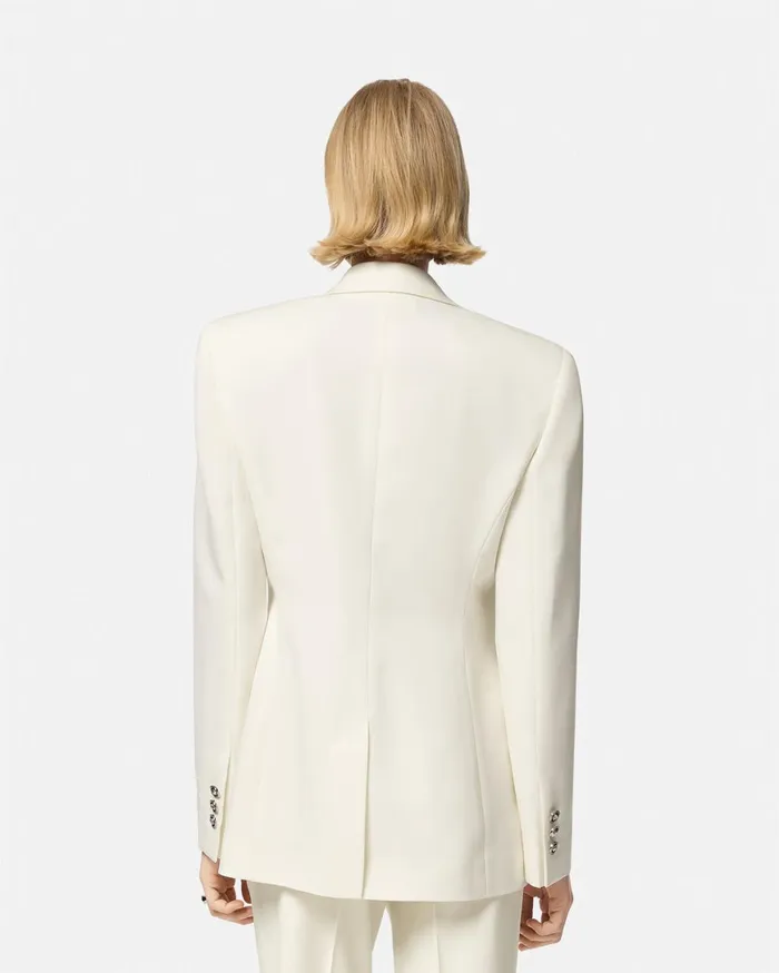 Blazer and Jackets Women Versace SingleBreasted Dv Blazer White