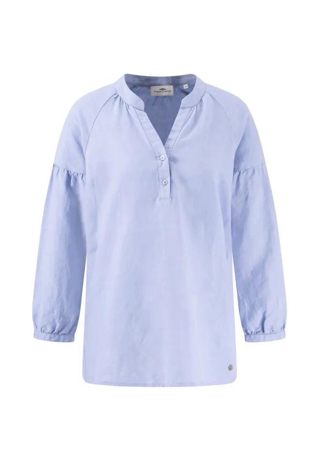 Blouses Women FYNCHHATTON Plain Blouse With A Vneckline Whitesummer Redfresh Roselight Blue