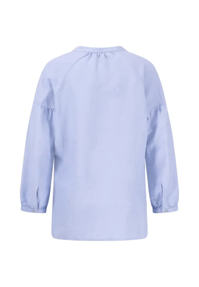 Blouses Women FYNCHHATTON Plain Blouse With A Vneckline Whitesummer Redfresh Roselight Blue