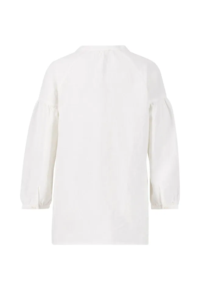 Blouses Women FYNCHHATTON Plain Blouse With A Vneckline Whitesummer Redfresh Roselight Blue