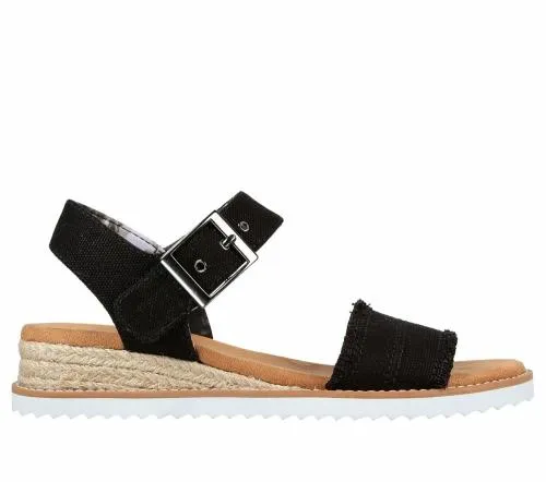 BOBS Desert Kiss 8211 Adobe Princess Black Women SKECHERS Canvas Shoes
