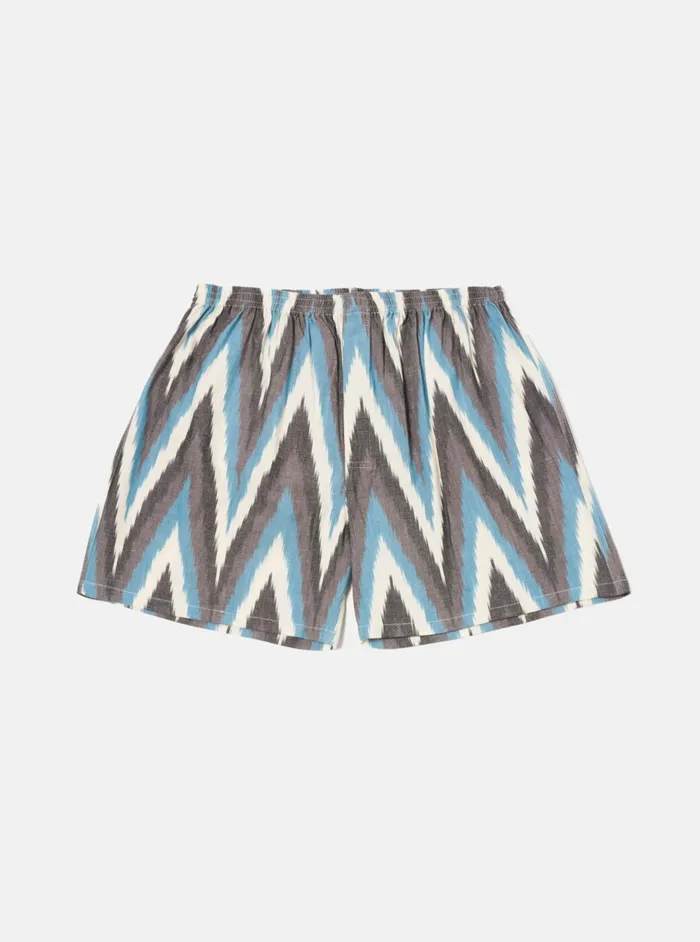 Boxer Short In Ecru Ikat II Cotton Men Universal Works Underwear