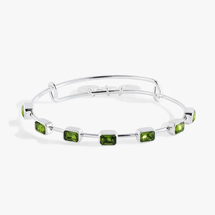 Bracelets Women Alex And Ani August Birthstone Emerald Cut Bangle Gold