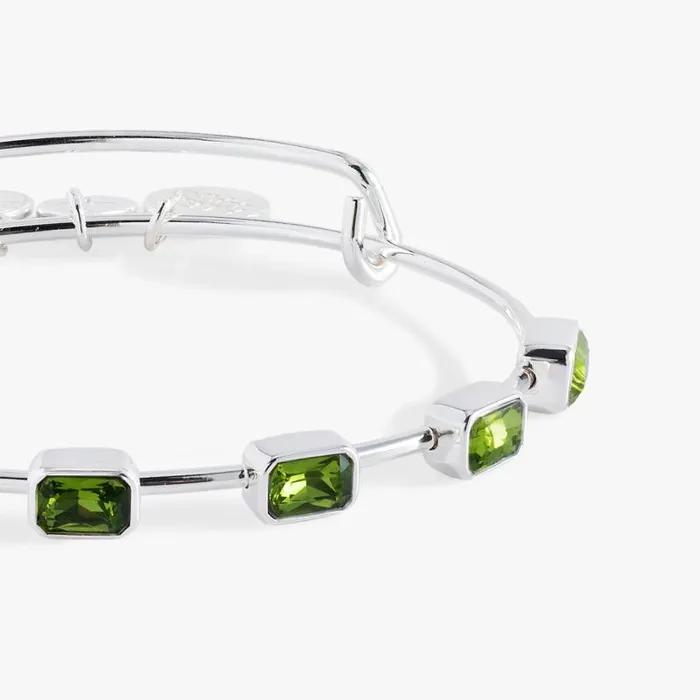 Bracelets Women Alex And Ani August Birthstone Emerald Cut Bangle Gold