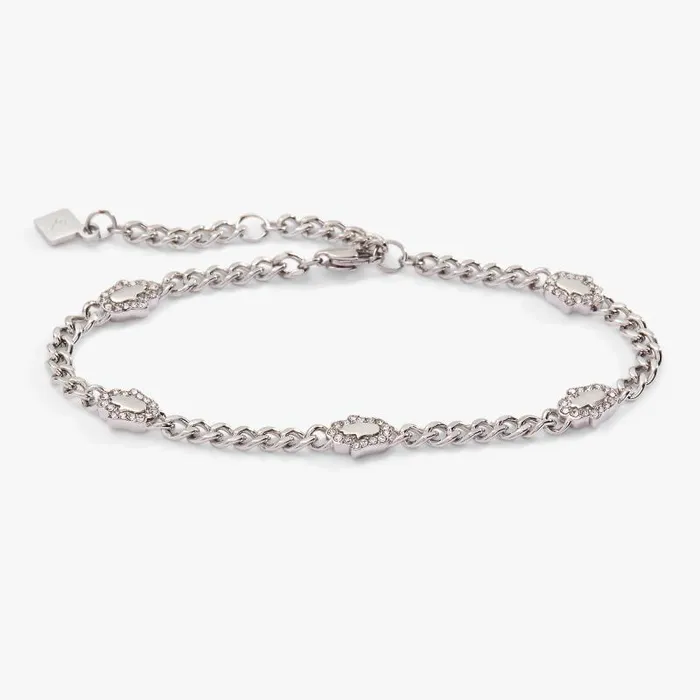 Bracelets Women Alex And Ani Hamsa Curb Chain Bracelet Stainless Steel Silver