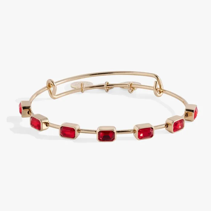 Bracelets Women Alex And Ani July Birthstone Emerald Cut Bangle Gold