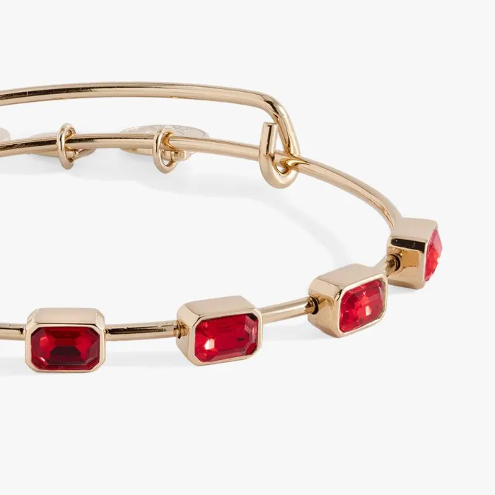 Bracelets Women Alex And Ani July Birthstone Emerald Cut Bangle Gold