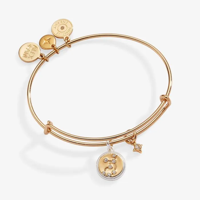 Bracelets Women Alex And Ani Virgo Zodiac Charm Bangle Two Tone