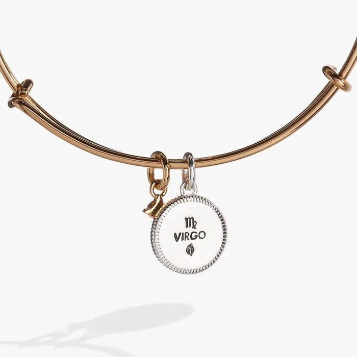Bracelets Women Alex And Ani Virgo Zodiac Charm Bangle Two Tone