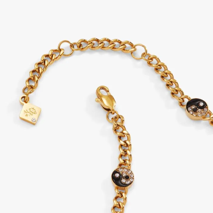 Bracelets Women Alex And Ani Yin Yang Curb Chain Bracelet Stainless Steel Gold