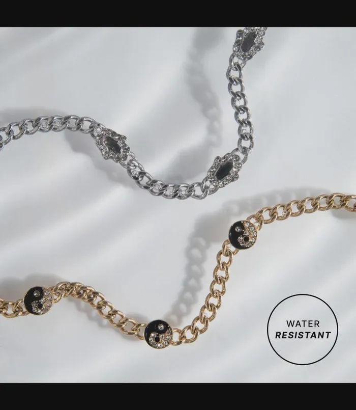 Bracelets Women Alex And Ani Yin Yang Curb Chain Bracelet Stainless Steel Gold