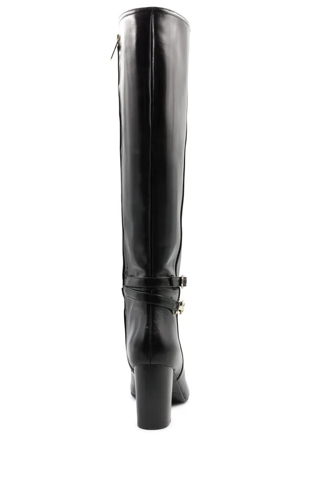 Bruno Magli Adriana Knee High Block Heel Leather Boot 8211 Black Women Boots Bruno Magli Adriana Knee High Block Heel Leather Boot 8211 Black Women Boots