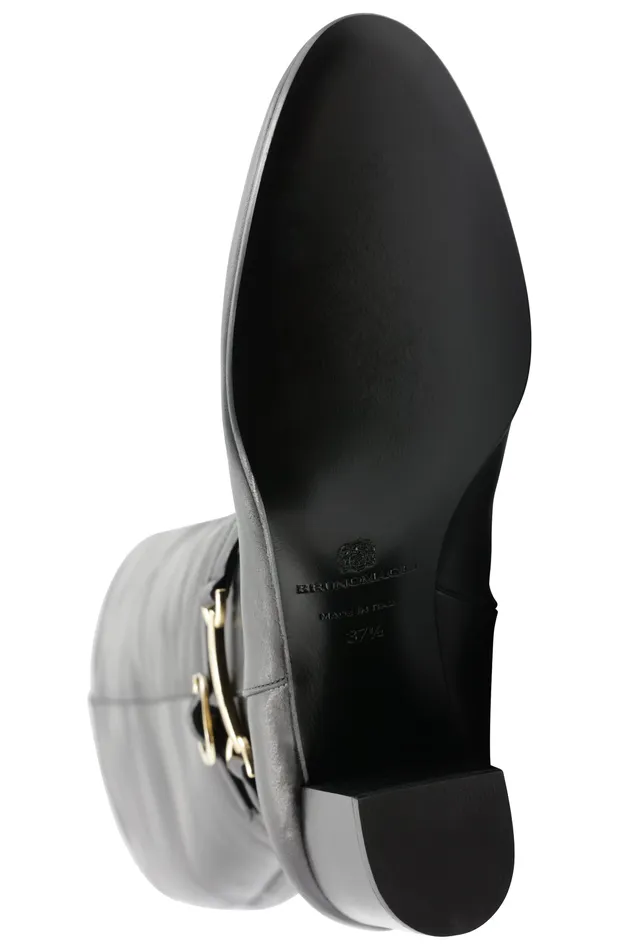 Bruno Magli Adriana Knee High Block Heel Leather Boot 8211 Black Women Boots Bruno Magli Adriana Knee High Block Heel Leather Boot 8211 Black Women Boots