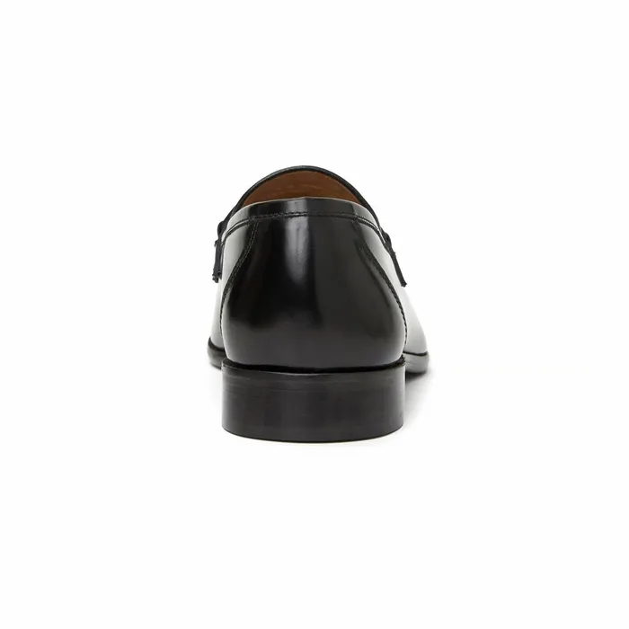 Bruno Magli Alessio Slip On Black Bit Loafer Black Leather Men Loafers and Slipons