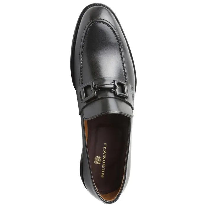 Bruno Magli Alpha Classic Bit Leather Loafer 8211 Black Men Dress Shoes
