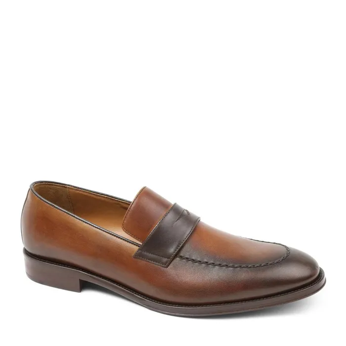 Bruno Magli Arezzo Burnished Penny Loafer 8211 CognacDark Brown Men Dress Shoes Bruno Magli Arezzo Burnished Penny Loafer 8211 CognacDark Brown Men Dress Shoes