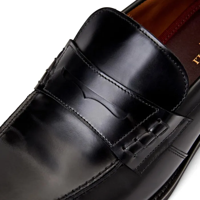 Bruno Magli Carter Casual Loafer Black Leather Men Casual Shoes
