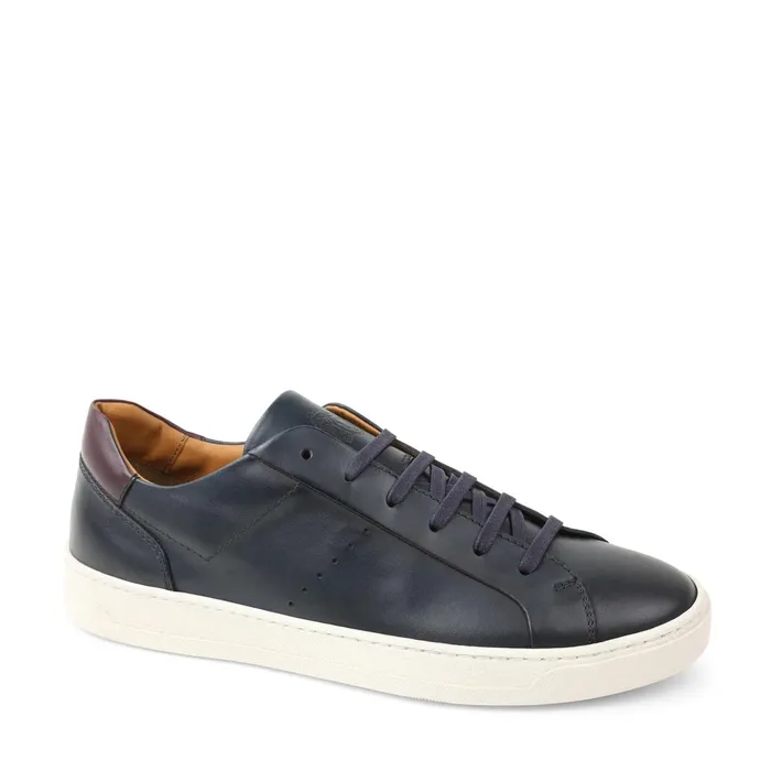 Bruno Magli Dante LacetoToe Leather Sneaker 8211 Navy Men Casual Shoes