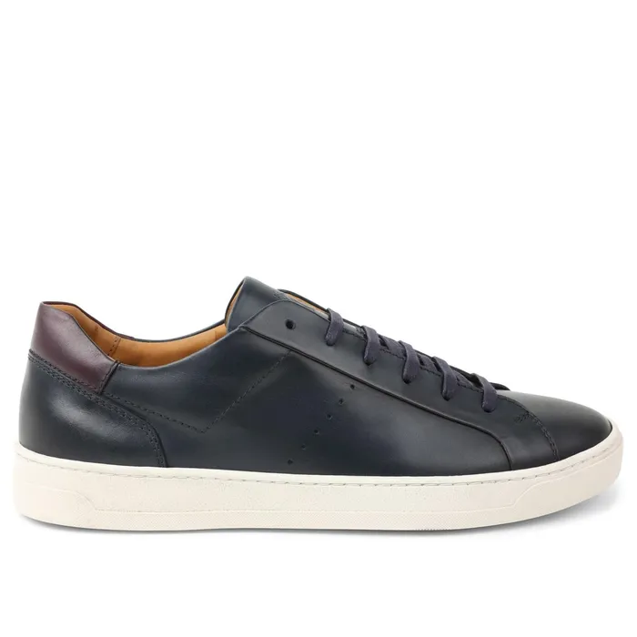 Bruno Magli Dante LacetoToe Leather Sneaker 8211 Navy Men Casual Shoes