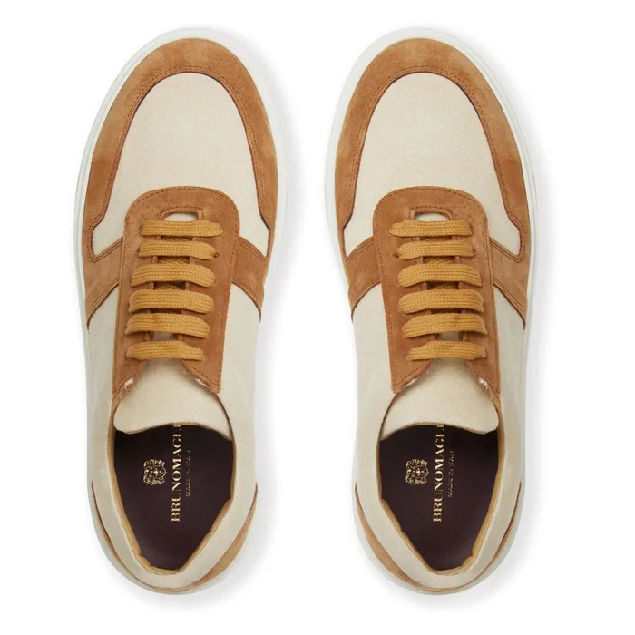 Bruno Magli Darian Sneaker Sand Canvas Men Sneakers