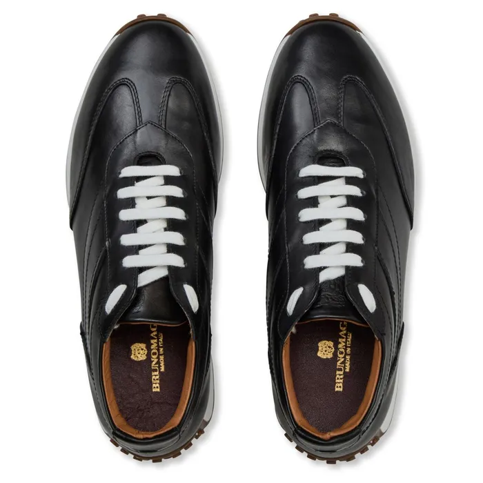 Bruno Magli Duccio Mid Leather Jogger SneakerBlack Men Sneakers