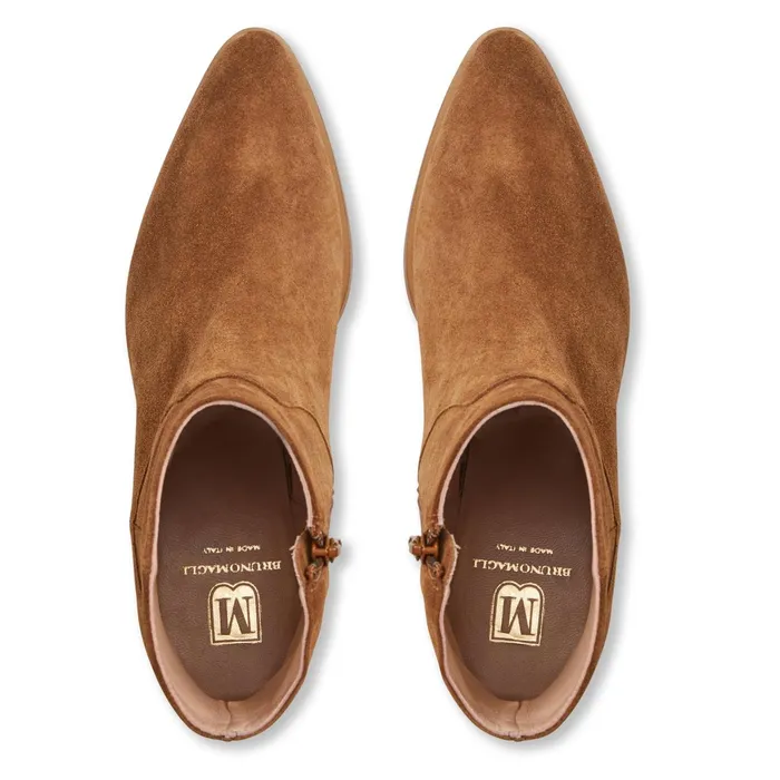 Bruno Magli Fabiana Boot Cognac Suede Women M BY BRUNO MAGLI