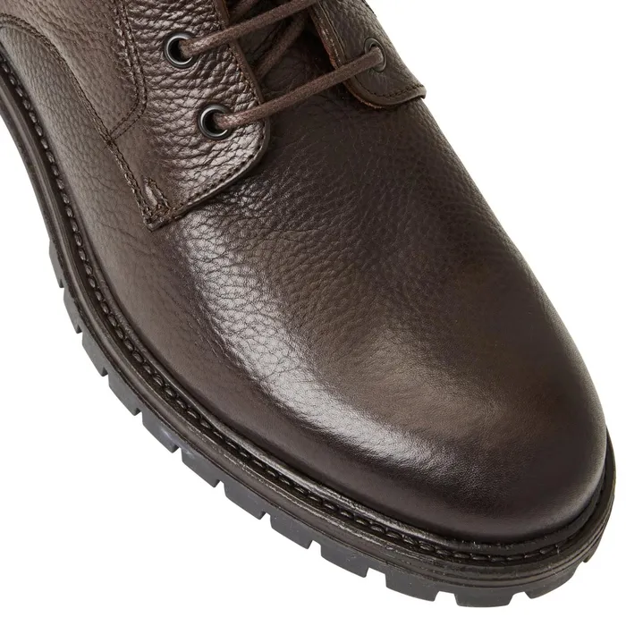 Bruno Magli Hunter Contemporary Lace Up Stretch Boot Dark Brown Men Boots