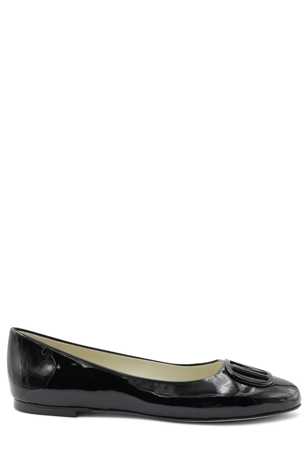 Bruno Magli Mimi Signature Leather Ballet Flat 8211 Black Patent Women Flats and Loafers