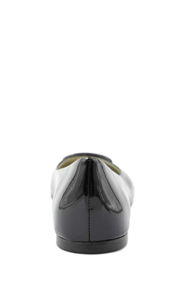 Bruno Magli Mimi Signature Leather Ballet Flat 8211 Black Patent Women Flats and Loafers